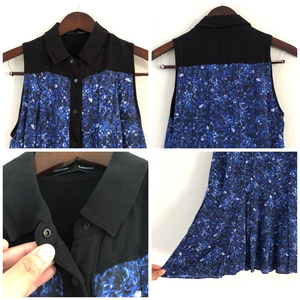 NEW Proenza Schouler Silk Microprint Shirt Dress - Picture 11 of 16
